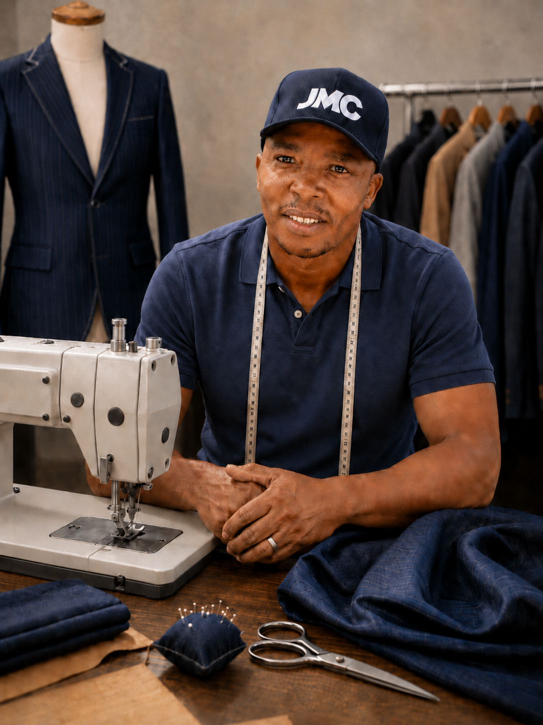 Edmore Chikomo, founder of JMC Tailoring & Embroidery